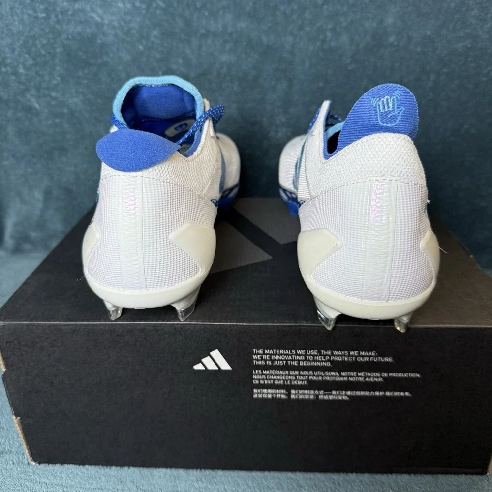 Adidas Adizero Electric Size 14 Mens White Blue Football Cleats‎ IE4418 New
